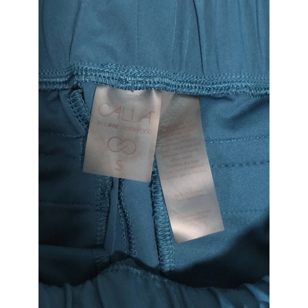 CALIA by Carrie Underwood womens small teal blue athletic pants pull on tie - Picture 4 of 7